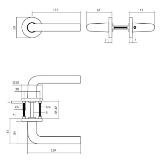 Intersteel Deurklink | Intersteel | Derby (Aluminium, Zwart) 0023.007302 K010809108 - 