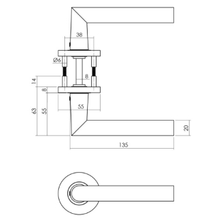 Intersteel Deurklink | Intersteel | Emma (Aluminium, Zwart) 0023.010302 K010809111 - 