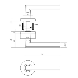 Intersteel Deurklink | Intersteel | Finn (Aluminium, Zwart) 0023.010502 K010809113 - 