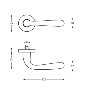 Intersteel Deurklink | Intersteel | Jupiter (Messing, Mat chroom) 0017.019502 K010809569 - 