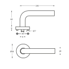 Intersteel Deurklink | Intersteel | Lisa (RVS, Geborsteld) 0035.127502 K010809148 - 4