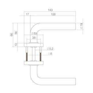 Intersteel Deurklink | Intersteel | Luzern (RVS, Zwart) 0023.057002 K010808003 - 