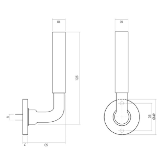 Intersteel Deurklink | Intersteel | Palma (Messing) 0011.021502 K010809520 - 