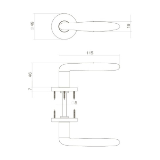 Intersteel Deurklink | Intersteel | Phobos (Messing, Nikkel) 0019.020002 K010809582 - 