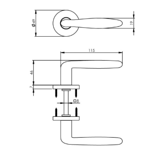 Intersteel Deurklink | Intersteel | Phobos (Messing, Zwart) 0023.020002 K010808001 - 3