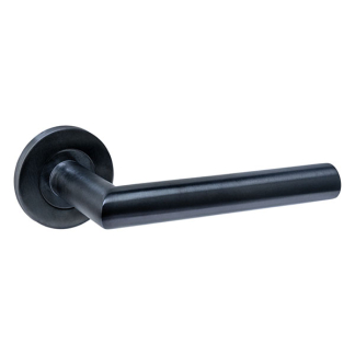 Intersteel Deurklink | Intersteel | Q01 (Rond rozet, RVS, Zwart) 1323102102 K010809976 - 1