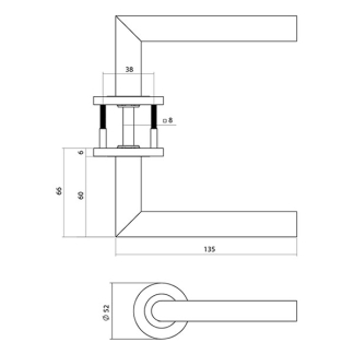 Intersteel Deurklink | Intersteel | Q 01 (Rond rozet, RVS, Zwart) 1323102102 K010809976 - 2