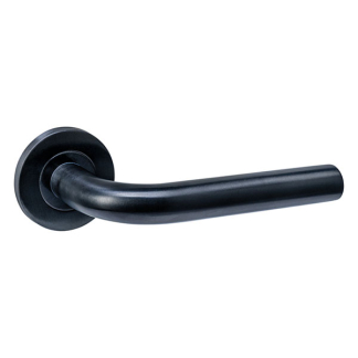 Intersteel Deurklink | Intersteel | Q 02 (Rond rozet, RVS, Zwart) 1323102202 K010809977 - 1
