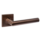 Deurklink | Intersteel | Q 04 (Vierkant rozet, RVS, Brons)