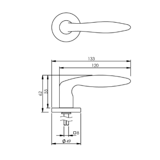 Intersteel Deurklink | Intersteel | Sigaar (Messing, Nikkel) 0019.019902 K010809581 - 