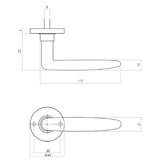 Intersteel Deurklink | Intersteel | Sophie (Messing) 0011.022502 K010809521 - 3