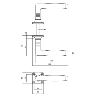 Intersteel Deurklink | Intersteel | Ton (Zamak, Nikkel) 0019.023702 K010809172 - 