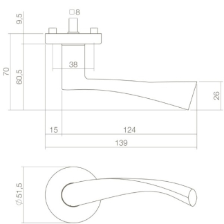 Intersteel Deurklink | Intersteel | Vlinder (Messing) 0013.028202 K010809536 - 