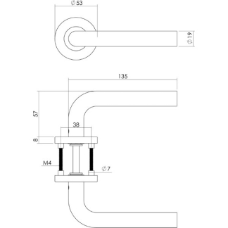 Intersteel Deurklink | Intersteel (RVS, Geborsteld) 0035.127002 K010809143 - 