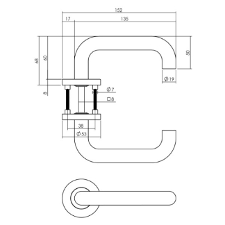 Intersteel Deurklink | Intersteel (RVS, Geborsteld) 0035.127102 K010809144 - 