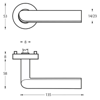 Intersteel Deurklink | Intersteel (RVS, Geborsteld) 0035.127302 K010809146 - 