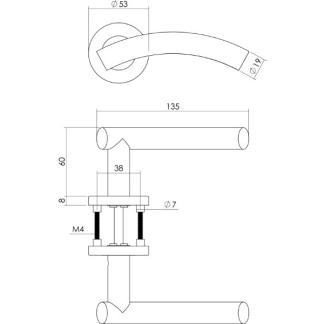 Intersteel Deurklink | Intersteel (RVS, Geborsteld) 0035.127402 K010809147 - 