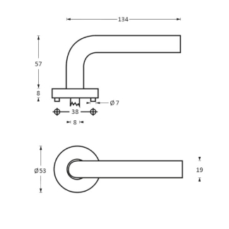 Intersteel Deurklink | Intersteel (RVS, Geborsteld) 0035.127702 K010809150 - 