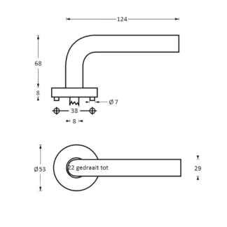 Intersteel Deurklink | Intersteel (RVS, Geborsteld) 0035.127902 K010809152 - 