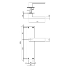 Intersteel Deurklink met blindschild | Intersteel | Amsterdam (RVS, Zwart) 0023.057111 K010808076 - 2