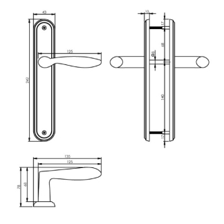 Intersteel Deurklink met blindschild | Intersteel | George (Zamak, Mat nikkel) 0019.169511 K010809591 - 