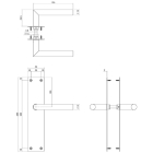 Intersteel Deurklink met blindschild | Intersteel | Jura (RVS, Zwart) 0023.058311 K010808080 - 3
