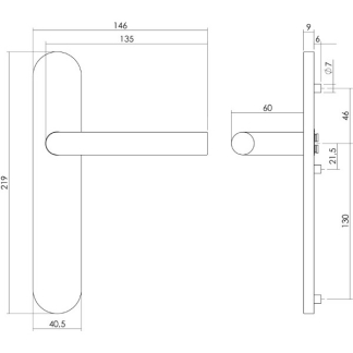 Intersteel Deurklink met blindschild | Intersteel (RVS) 0035.129711 K010809625 - 