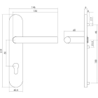 Intersteel Deurklink met cilinderschild | Intersteel | 55 mm (RVS) 0035.129729 K010809628 - 2