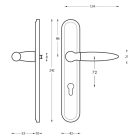 Intersteel Deurklink met cilinderschild | Intersteel | Elen | 72 mm (Zamak, Chroom) 0016.168236 K010809547 - 2