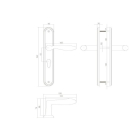 Intersteel Deurklink met cilinderschild | Intersteel | George | 55 mm (Zamak, Mat nikkel) 0019.169529 K010809594 - 2