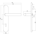 Intersteel Deurklink met sleutelschild | Intersteel | 56 mm (RVS) 0035.129624 K010809620 - 2