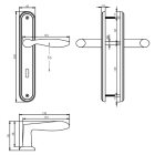 Intersteel Deurklink met sleutelschild | Intersteel | George | 56 mm  (Zamak, Mat nikkel) 0019.169524 K010809592 - 2