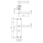 Intersteel Deurklink met sleutelschild | Intersteel | Jura | 56 mm  (RVS, Zwart) 0023.058324 K010808081 - 3