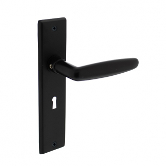 Intersteel Deurklink met sleutelschild | Intersteel | Sophie | 56 mm (Messing, Zwart) 0023.022524 K010809604 - 1