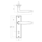 Intersteel Deurklink met sleutelschild | Intersteel | Sophie | 56 mm (Messing, Zwart) 0023.022524 K010809604 - 2