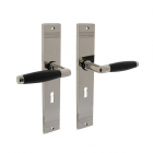 Deurklink met sleutelschild | Intersteel | Ton | 56 mm (Messing, Nikkel)