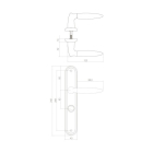 Intersteel Deurklink met wc-sluitingschild | Intersteel | Elen | 63 mm (Zamak, Chroom) 0016.168265 K010809548 - 2