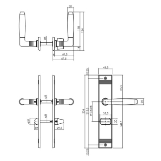 Intersteel Deurklink met wc-sluitingschild | Intersteel | Ton | 63 mm (Messing, Nikkel) 0018.023865 K010809579 - 