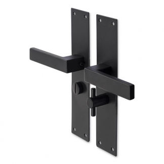 Intersteel Deurklink met wc-sluitingsschild | Intersteel | Amsterdam | 63 mm  (RVS, Zwart) 0023.057165 K010808079 - 1