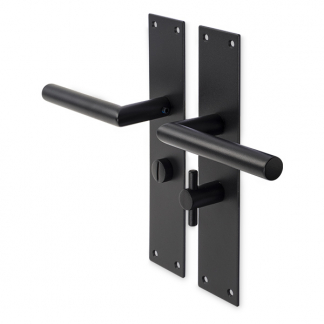 Intersteel Deurklink  met wc-sluitingsschild | Intersteel | Jura | 63 mm  (RVS, Zwart) 0023.058365 K010808083 - 1