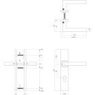 Intersteel Deurkruk met cilinderschild | Intersteel | Vierkant | 55 mm (RVS) 0035.133729 K010809646 - 2