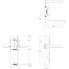 Intersteel Deurkruk met sleutelschild | Intersteel | Vierkant | 56 mm (RVS) 0035.133724 K010809645 - 2