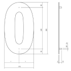 Intersteel Huisnummer 0 | Intersteel | 30 cm (XL, RVS, Mat Zwart) 0023.402110 K010808086 - 3