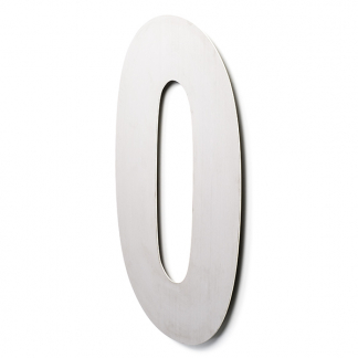 Intersteel Huisnummer 0 | Intersteel | 50 cm (XXL, Geborsteld RVS) 0035402120 K010808116