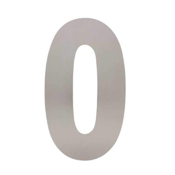 Intersteel Huisnummer 0 | Intersteel | 50 cm (XXL, Geborsteld RVS) 0035402120 K010808116 - 2