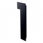 Huisnummer 1 | Intersteel | 30 cm (XL, RVS, Mat Zwart)