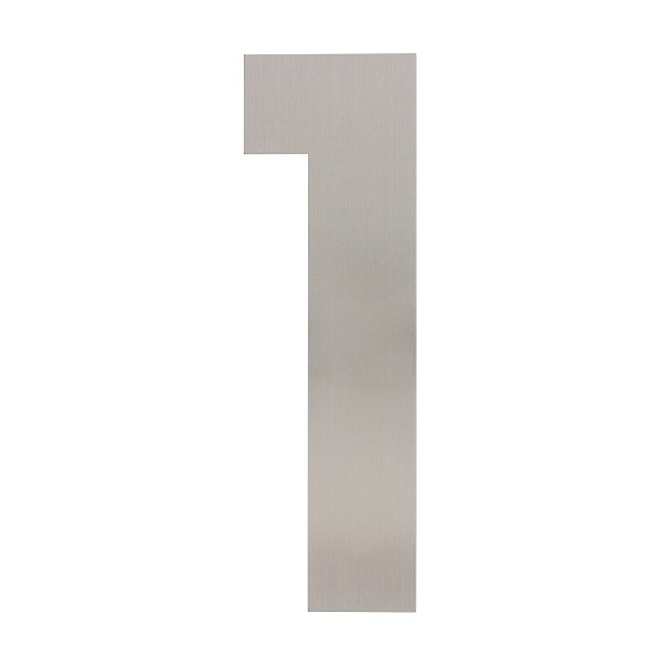 Intersteel Huisnummer 1 | Intersteel | 50 cm (XXL, Geborsteld RVS) 0035402121 K010808117 - 1