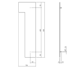 Intersteel Huisnummer 1 | Intersteel | 50 cm (XXL, RVS, Mat Zwart) 0023.402121 K010808097 - 3