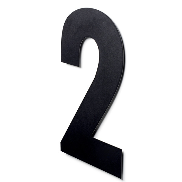 Intersteel Huisnummer 2 | Intersteel | 50 cm (XXL, RVS, Mat Zwart) 0023.402122 K010808098 - 1