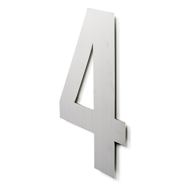 Intersteel Huisnummer 4 | Intersteel | 50 cm (XXL, Geborsteld RVS) 0035402124 K010808120 - 1
